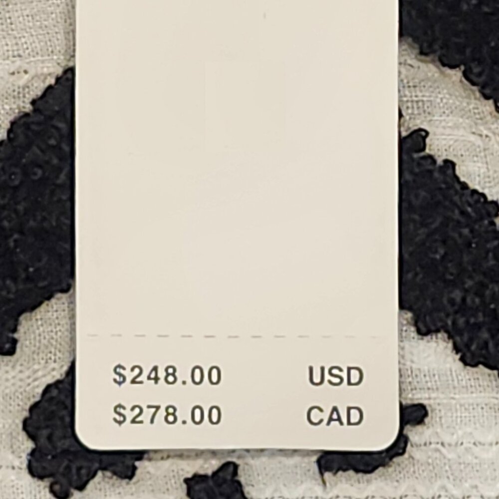 Anthropologie White Maxi Dress with Black Geometric Trim - Picture 4 of 7